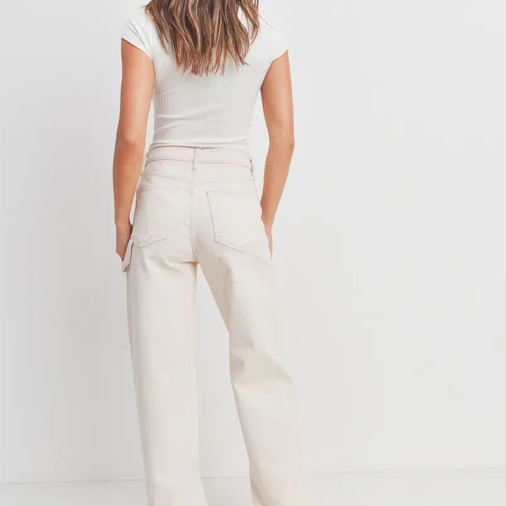 Cream Wide-Leg Pants - Picture 2 of 2